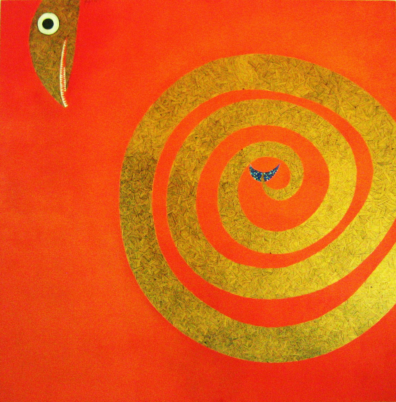 SERPENTONE olio acrilico smalto 100 x 100 (2006)