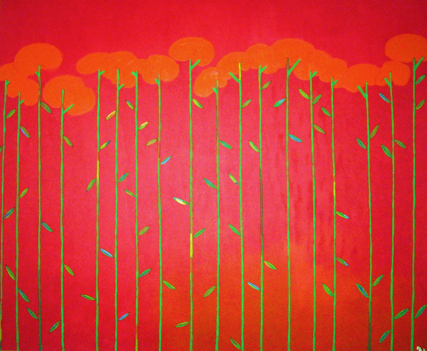 BOSCO olio-acrilico dim 98,5 x 82 anno 2007