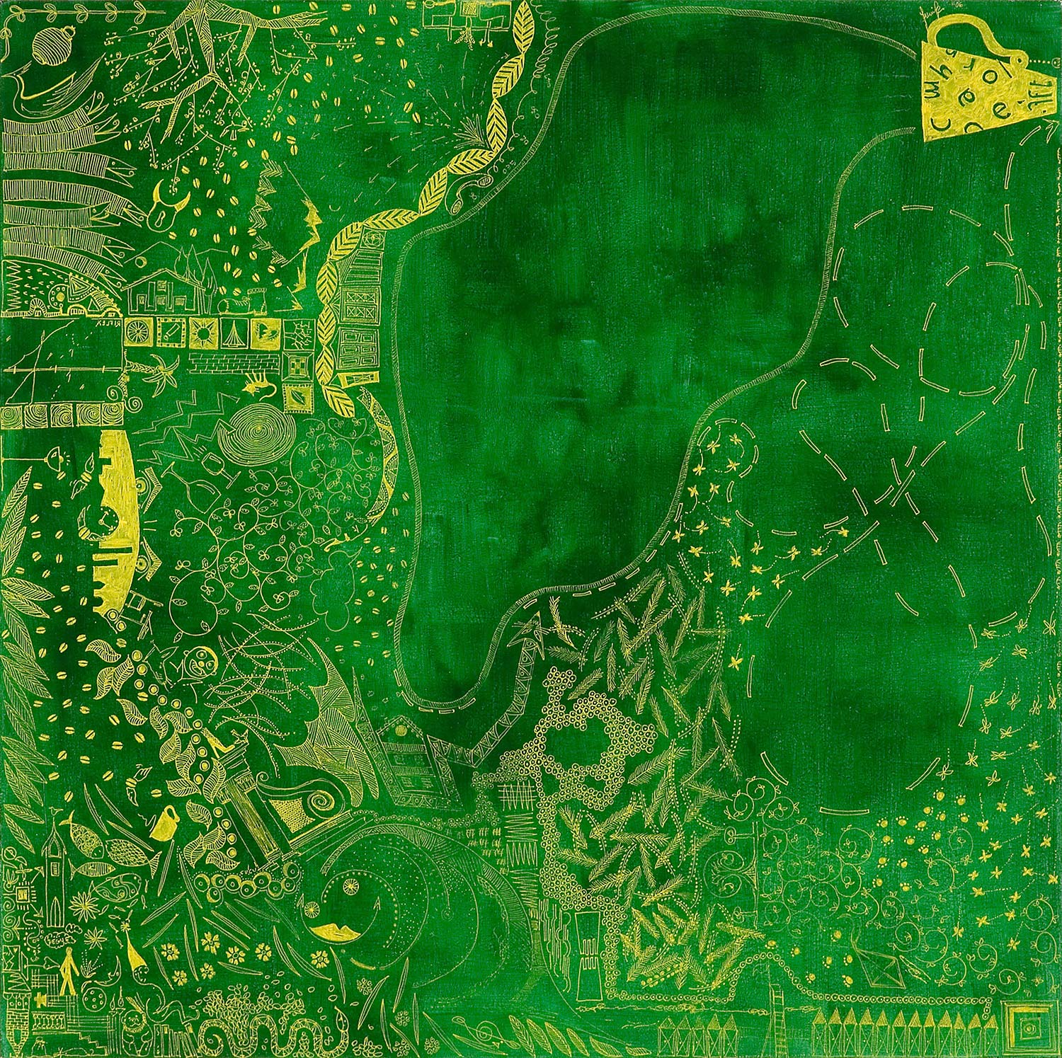 FABULA ESTIVA alio acrilico dim 61 x 62 anno 2006