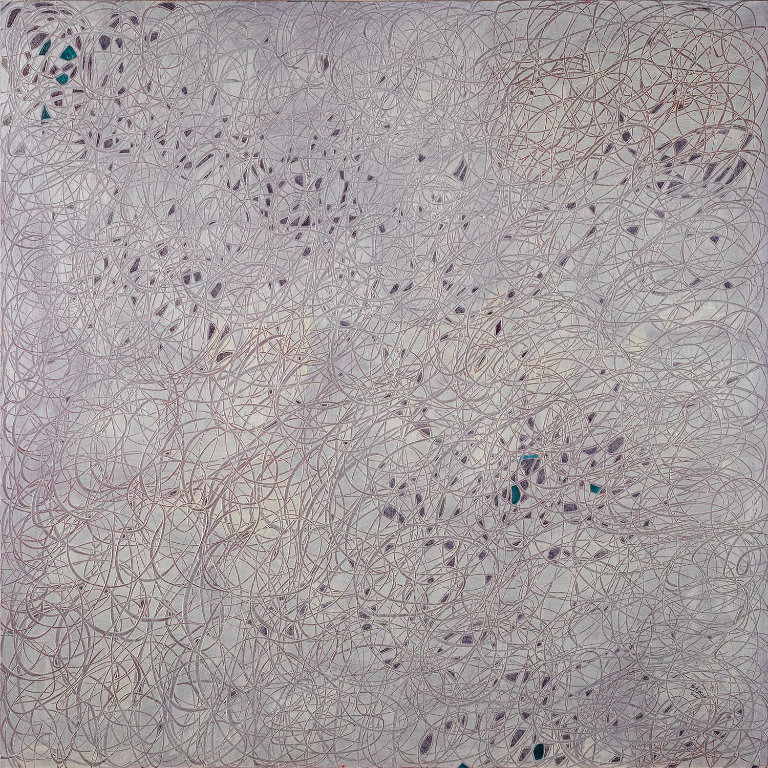 INTERSPAZIO 1 olio dim 83×83 anno 2020