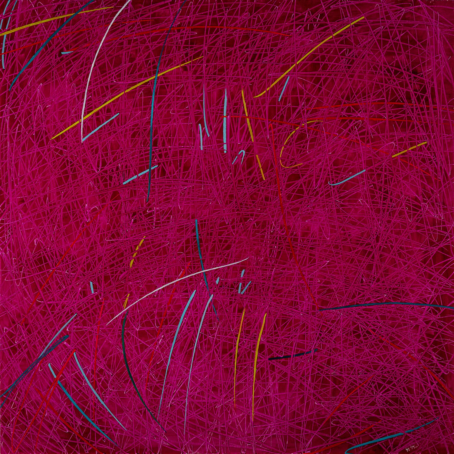 INTERSPAZIO 2 olio dim 83×83 anno 2020