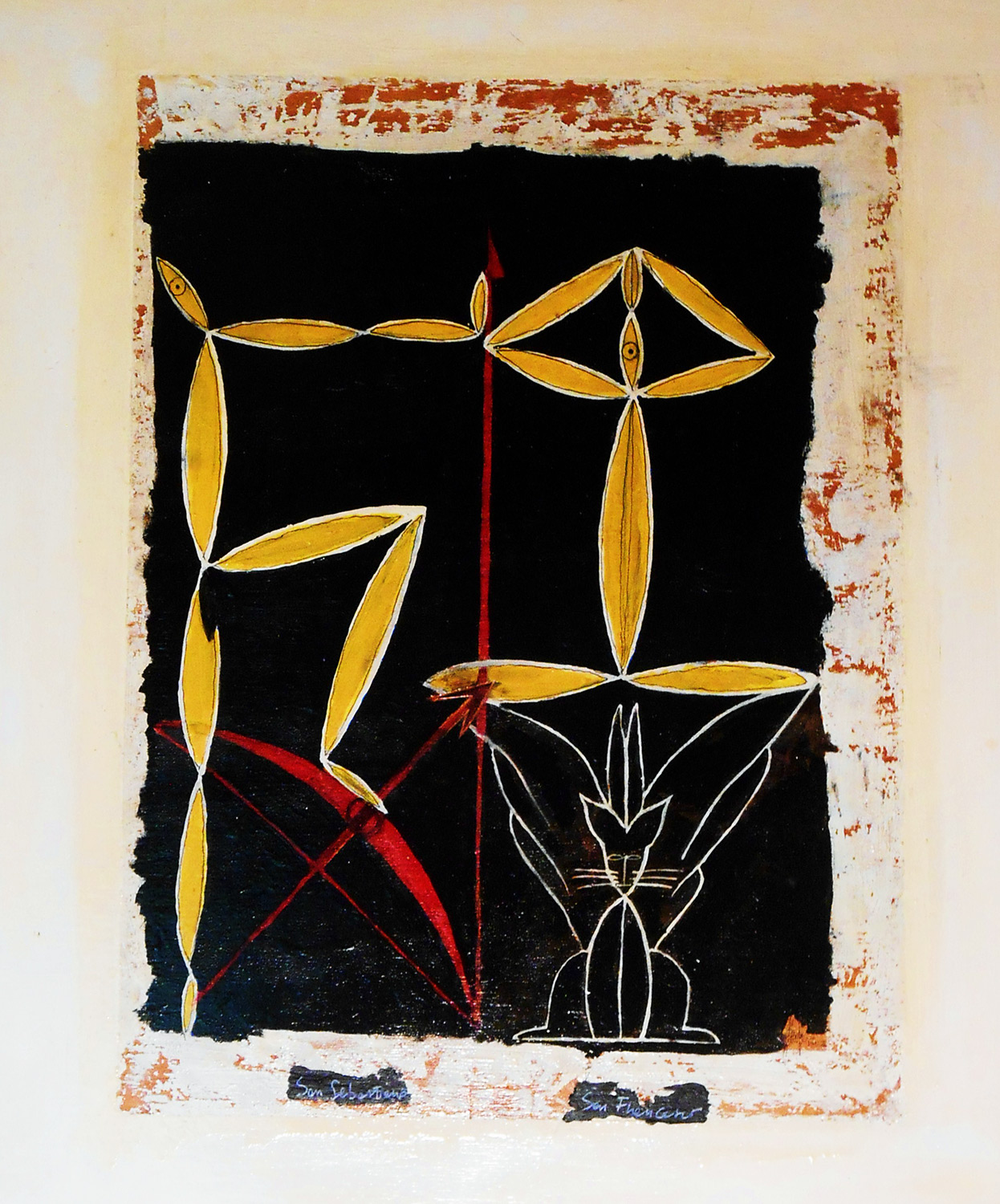 s. sebastiano – s. francesco acrilico dim 50×50 2002