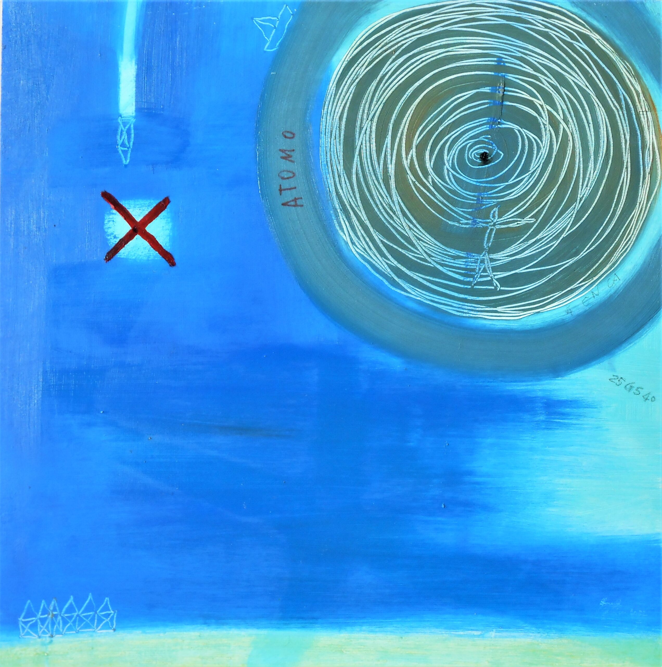 NO ATOMIC olio 50×50 2022