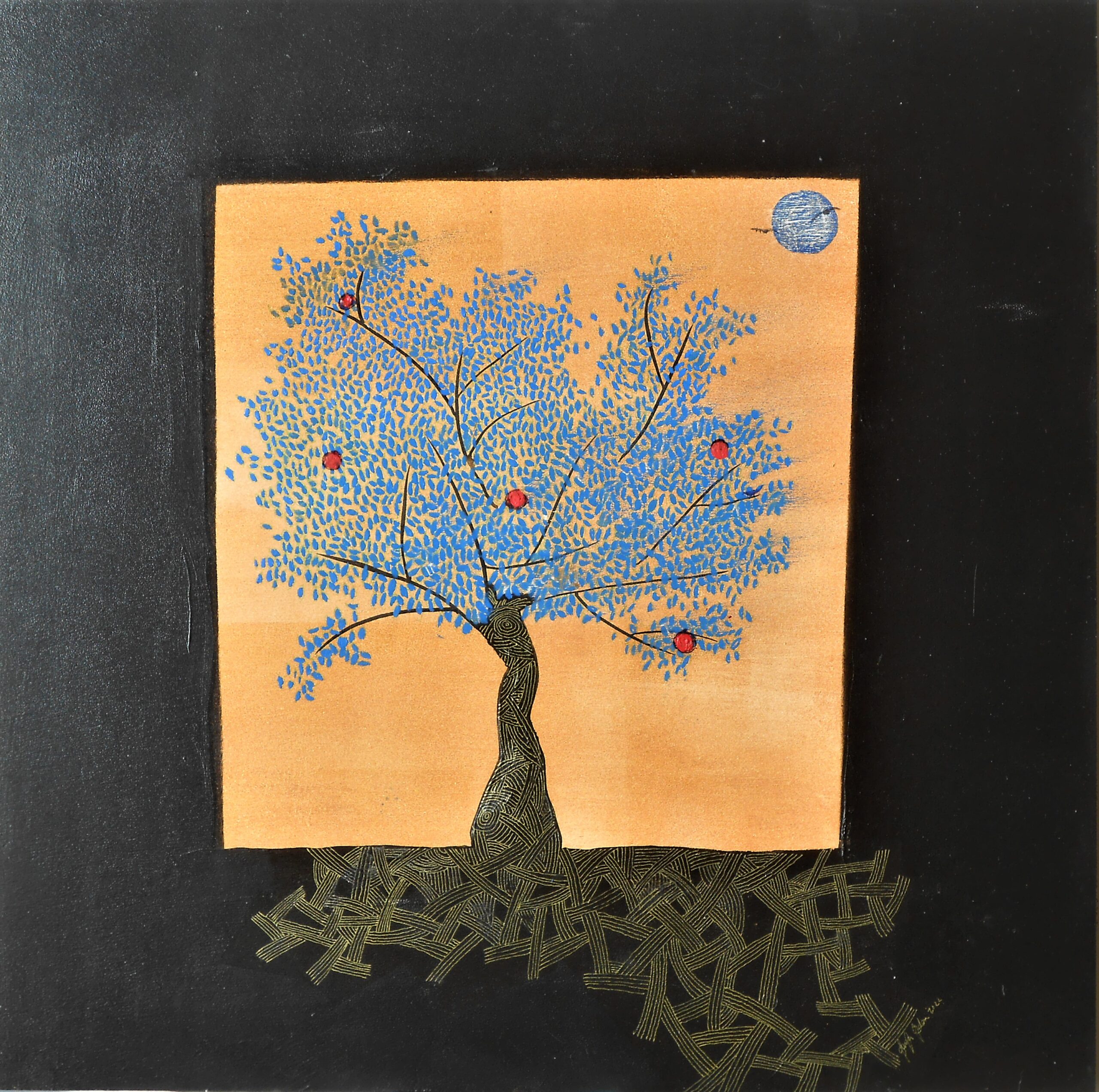 ALBERO 1 olio e acrilico 50×50 2022